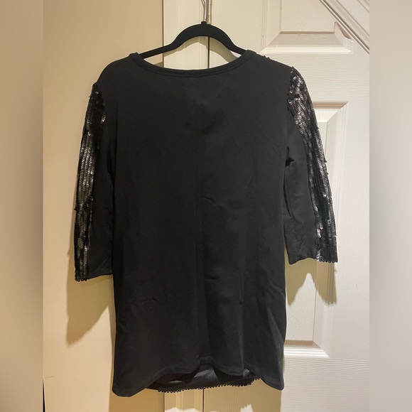 Imperial Dress 
Glitter mid-length black dress - Picture 2 of 9